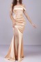 new sexy plus-size slight stretch patchwork satin 13-color slit maxi dress_Black_White_Red_Rose Red_Orange_Green_Forest Green_Dark Blue_Sea Blue_Purple_Brown_Gold_Champagne