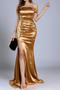 new sexy plus-size slight stretch patchwork satin 13-color slit maxi dress_Black_White_Red_Rose Red_Orange_Green_Forest Green_Dark Blue_Sea Blue_Purple_Brown_Gold