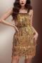 new slight stretch solid color tassels sequins mini tank dress(with liner)_Pink_Red_Rose Red_Magenta_Yellow
