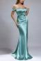 new stylish slight stretch padded 11-color satin one shoulder slit maxi dress_White_Red_Rose Red_Orange_Sky Blue