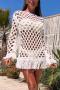 new sexy slight stretch 3 colors cutout tassels decor cover-up_Black_White