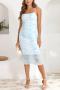 sexy slight stretch 5 colors flower batch printing sling midi dress_Pink_Dark Green_Sky Blue