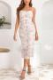 sexy slight stretch 5 colors flower batch printing sling midi dress_Pink_Dark Green_Sky Blue_Light Purple_Khaki