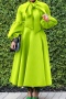 stylish plus size slight stretch 7 colors bow lantern sleeve midi dress_Black_Red_Magenta_Yellow_Light Green
