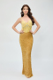 sexy plus size stretch underwire rhinestone sequins maxi dress(new added colors)_Black_Red_Gold