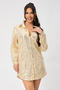 stylish plus size slight stretch sequin decor single-breasted mini dress_Black_Red_Green_Blue_Gold