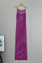 sexy slight stretch solid color sling slim fit knitted hollow maxi dress_Black_Pink_Orange_Light Green_Dark Blue_Darkviolet