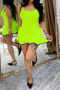 stylish plus-size slight stretch ribbed knit mini dress(new added colors)_Black_White_Pink_Orange_Light Green