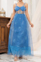 elegant non-stretch sling see-through mesh backless maxi evening dress_Orange_Sky Blue