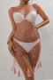 sexy non-stretch fishnet hollow rhinestone tassel slim mini dress no lined_Black_Pink
