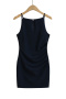 casual slight stretch 5 colors cutout sling shirring mini dress(size run small)_Pink_Red_Sky Blue_Dark Blue