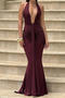 sexy slight stretch halter-neck solid color shirring maxi dress new add colors_Black_White_Rose Red