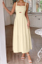 stylish slight stretch pure color backless sling midi dress_Pink_Beige