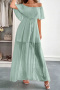 stylish slight stretch mesh 7 colors off shoulder with lined maxi dress_Black_White_Pink_Aqua Green