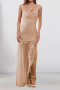 sexy plus size slight stretch slim mesh stitching rhinestones decor maxi dress_Black_Pink_Yellow_Nude