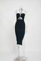 sexy slight stretch 10 colors halter-neck solid color slit maxi dress_Black