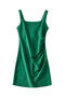 casual slight stretch 11 colors shirring solid color mini dress(size run small)_Black_White_Pink_Red_Magenta_Yellow_Light Green_Forest Green