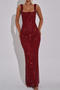 elegant slight stretch 7-colors solid color slim rhinestone backless maxi dress_Black_Pink_Red