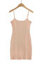 casual slight stretch simple adjustable sling tight mini dress size run small_Pink