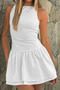 stylish slight stretch 6 colors backless mini dress_Black_White