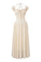 casual slight stretch solid color halter-neck drawstring maxi dress_Black_Pink_Sky Blue_Beige
