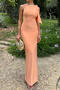 casual slight stretch simple 3-colors solid color slim sleeveless maxi dress_Orange