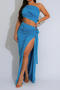 sexy plus size slight stretch one shoulder hollow backless high slit maxi dress_Black_Magenta_Yellow_Orange_Blue