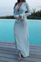 sexy slight stretch micro see through deep v with lined maxi dress_Sky Blue