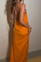 sexy non-stretch 3 colors sparkling halter-neck slit maxi dress_White_Pink_Orange