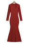 casual slight stretch 6 colors v-neck solid color maxi dress(size run small)_Black_Gray_Red
