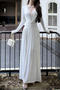 sexy slight stretch deep v-neck lace trim shirring maxi dress(size run small)_Black_White