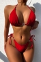 padded 7 colors halter-neck tied rhinestone heart shaped ring sexy bikini sets_Black_White_Purple_Red