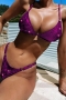 sexy 5 colors sequin decor sling padded bikini set_Green_Blue_Purple