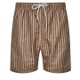 casual non-stretch striped printing pocket lining beach shorts_Black_Orange_Sky Blue_Brown