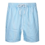 casual non-stretch striped printing pocket lining beach shorts_Black_Orange_Sky Blue