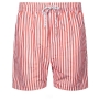 casual non-stretch striped printing pocket lining beach shorts_Black_Orange