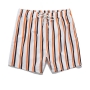 beach plus size non-stretch 5 colors stripe printing pocket quick dry shorts_White
