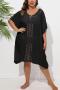 sexy 11 colors hollow crochet loose beach cover-up(only cover-up)_Black