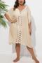 sexy 11 colors hollow crochet loose beach cover-up(only cover-up)_Black_White_Magenta_Yellow_Orange_Aqua Green_Sky Blue_Blue_Dark Blue_Beige