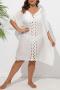 sexy 11 colors hollow crochet loose beach cover-up(only cover-up)_Black_White