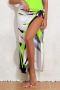 sexy orange 11 colors chiffon digital printing wrap skirt cover-up_Pink_Rose Red_Magenta_Orange_Light Green