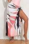 sexy orange 11 colors chiffon digital printing wrap skirt cover-up_Pink