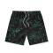 beach style plus size non-stretch flaming mountain batch print lined men shorts_Red_Green