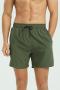 casual plus size non-stretch solid quick-drying beach shorts size run small_Black_Dark Gray_Dark Green