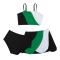 matching swimwear girl teen color-block non-padded three-piece swimsuit_Black