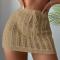 new sexy 3-color lace-up hollow sunscreen knit skirt cover-up(only cover-up)_Black_White_Khaki