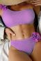new stylish padded 10-color applique suspender tankini set_Black_White_Red_Magenta_Yellow_Orange_Light Green_Green_Sky Blue_Purple