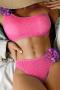 new stylish padded 10-color applique suspender tankini set_Black_White_Red_Magenta