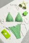 sexy 6 colors lattice printing bow decor padded bikini sets_Black_Pink_Red_Light Green