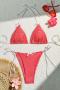 sexy 6 colors lattice printing bow decor padded bikini sets_Black_Pink_Red